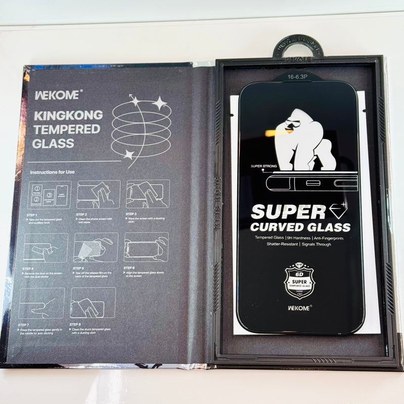 Cường lực IPHONE 16 PRO MAX 6.9  KINGKONG 3D có hộp WTP-009