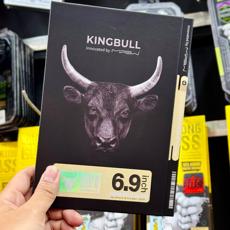 Cường lực không viền MIPOW KINGBULL ULTRA CLEAR PROTECTOR FOR IPHONE 16 PRO MAX BJ604-CR