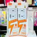 Ổ cấm điện 2500w 2 mét 5 cổng EU + type c 20w x1 + usb A 18w x 1 + usb A 12w 2.4A x 2  LDNIO SC5415 bh03t