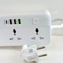 Ổ cấm điện 2500w 2 mét 5 cổng EU + type c 20w x1 + usb A 18w x 1 + usb A 12w 2.4A x 2  LDNIO SC5415 bh03t