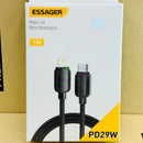 Cáp sạc type C to lightning 29W 1 mét  ESSAGER EXCTL-XJ01-P XJ03-P bh03t
