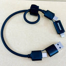 Cáp sạc 4 in 1 usb A + type C to type C + lightning 65W 0,3 mét ESSAGER EXC65-XLB01-P bh03t