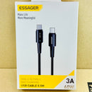 Cáp sạc type C to type C 60W 3A 0.5 mét ESSAGER EXCTT2-CGB01 bh03t