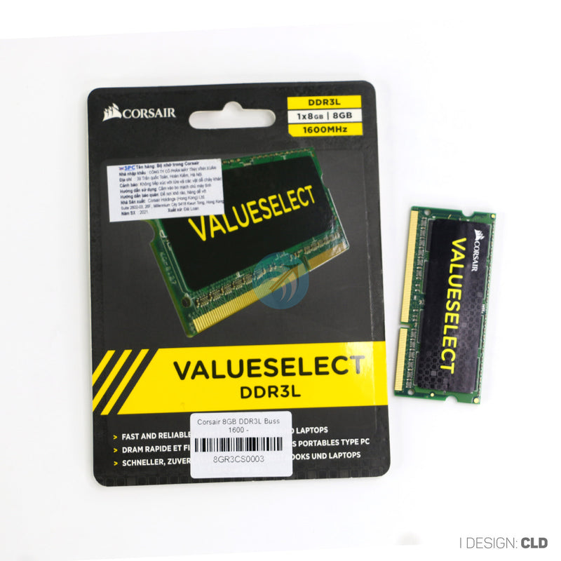 Corsair 8GB DDR3L Buss 1600 - CMSO8GX3M1C1600C11 For Haswell