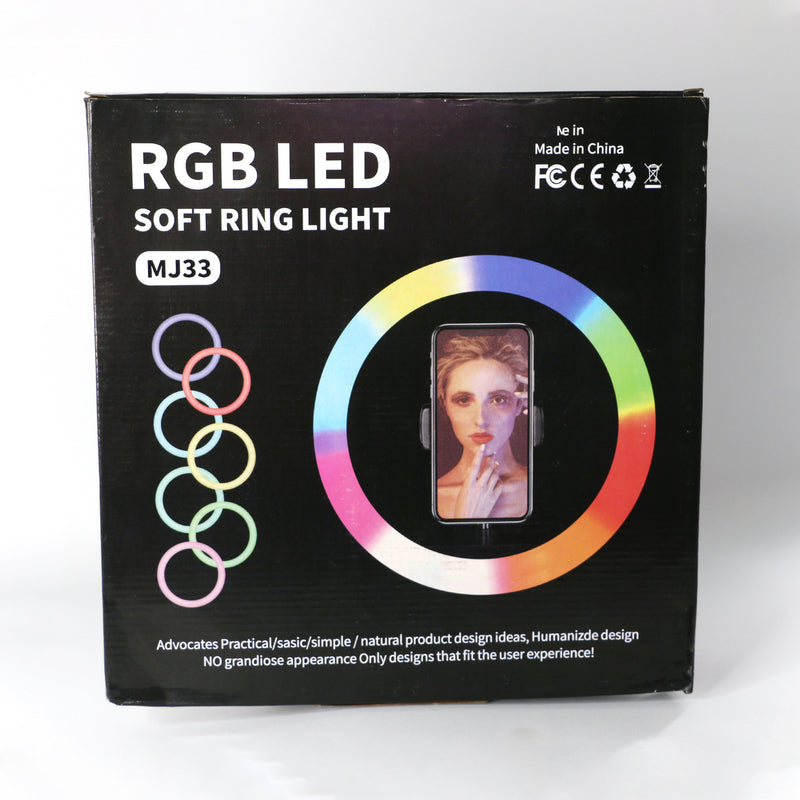 ĐÈN LIVESTREAM RGB MJ33 LED NHIỀU MÀU