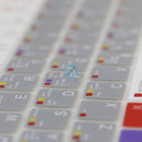 MIẾNG LÓT PHÍM/ PHỦ PHÍM MACBOOK 12"/ PRO 13"/ 15" (NON- TOUCH) JCPAL VERSKIN LEARN GREY JCP2176