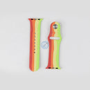 DÂY ĐEO APPLE WATCH 38MM 40MM CAO SU SỌC MÀU CẦU VỒNG