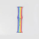 DÂY ĐEO APPLE WATCH 42MM 44MM CAO SU SỌC MÀU CẦU VỒNG