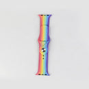 DÂY ĐEO APPLE WATCH 42MM 44MM CAO SU SỌC MÀU CẦU VỒNG