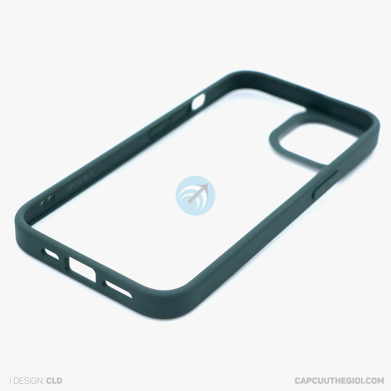 ỐP LƯNG IPHONE 14 6.1 LƯNG TRONG VIỀN MÀU XANH LÁ LIKGUS