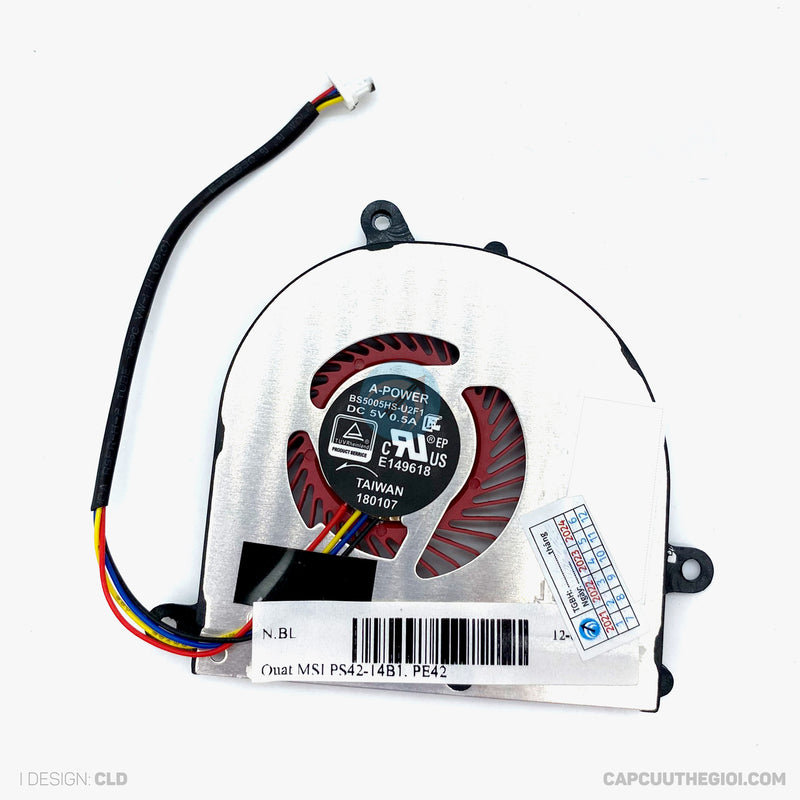 Fan laptop MSI PS42 8M/  PS42-14B1/ PE42 CPU bh01t