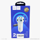 Tẩu sạc nhanh trên Ô TÔ 2 usb A 2.4A HOCO Z40 màu trắng bh01t