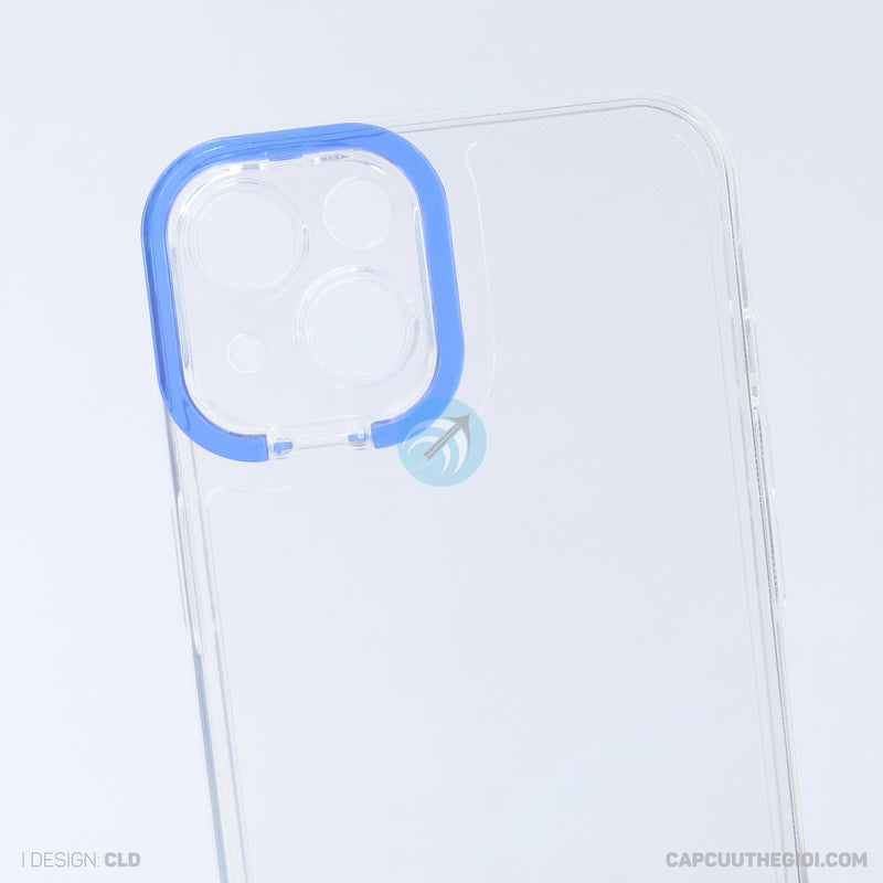 Ốp lưng IPHONE 13 6.1 trong viền camera màu xanh dương REALSKY