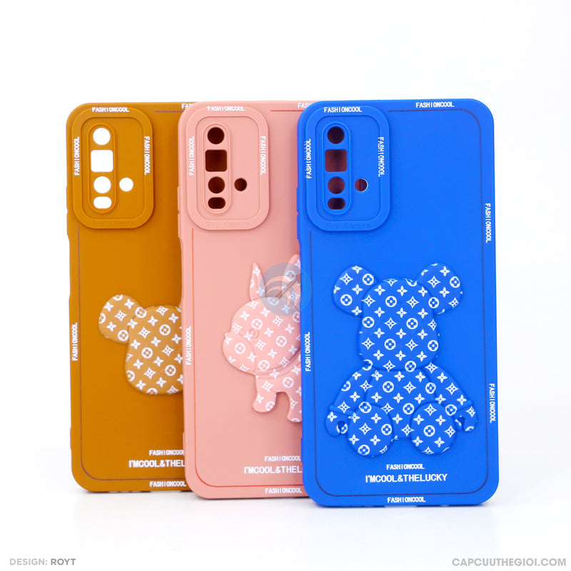 Ốp lưng MI NOTE 9 dẻo màu hình gấu nổi