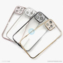 Ốp lưng IPHONE 12 PRO MAX lưng nhám si viền màu có bảo vệ camera đính đá SULADA