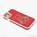 Ốp lưng IPHONE 11 PRO MAX màu in hình gấu có tai