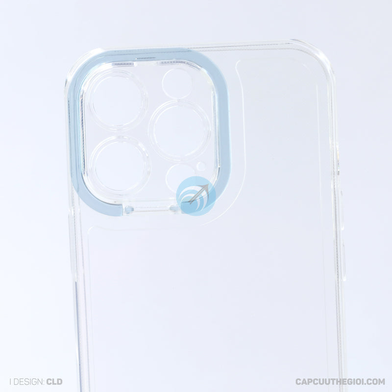Ốp lưng IPHONE 13 PRO trong viền camera màu xanh biển REALSKY