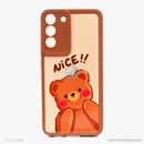 Ốp lưng SAMSUNG S22+ tpu vuông màu in hình cute bảo về camera