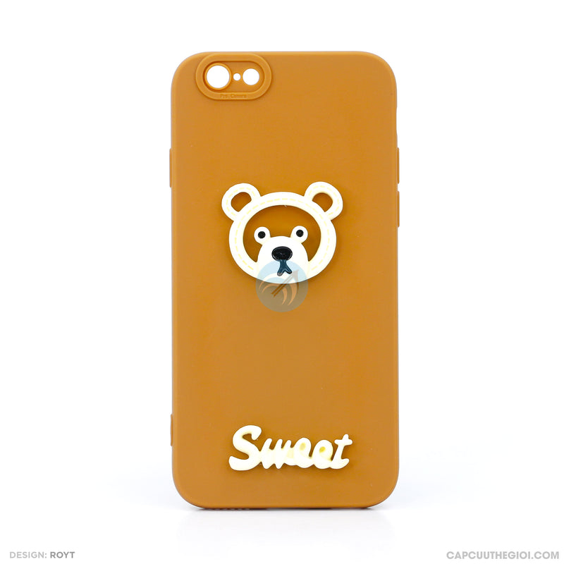 Ốp lưng vuông IPHONE 6G/6S gấu nổi SWEET