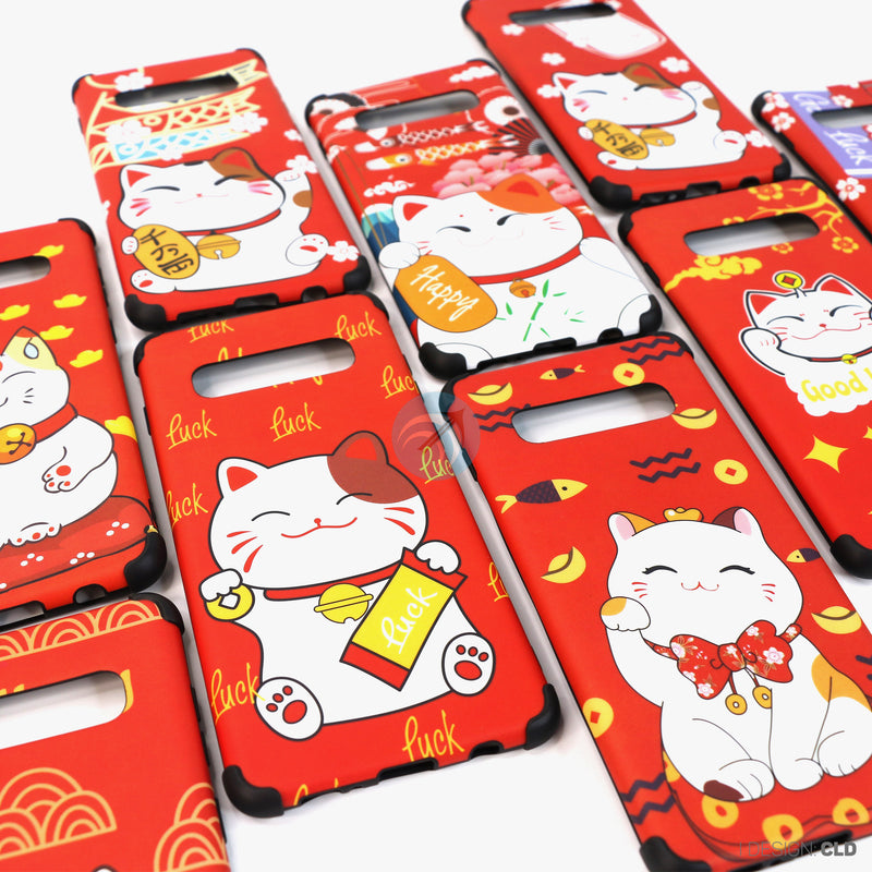 Ốp lưng SAMSUNG S10+ hình mèo thần tài nhựa cứng