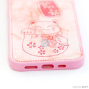 Ốp lưng IPHONE 13 6.1 lưng da hình mèo thần tài