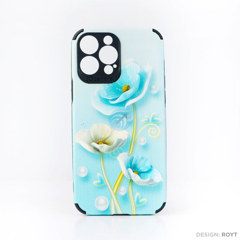 Ốp lưng IPHONE 13 PRO MAX IMD da chống sốc hình hoa