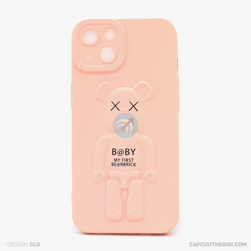 Ốp lưng IPHONE 13 6.1 gấu nổi đứng BABY silicon màu