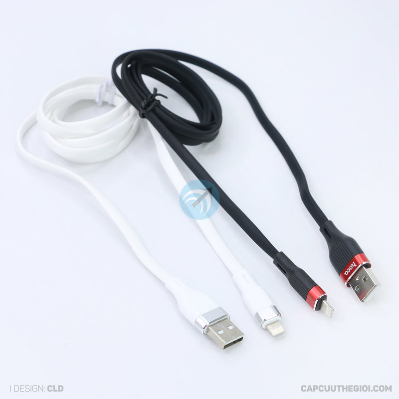 Cáp sạc usb A to lightning silcone 2.4A 1,2 mét HOCO U72 bh01t