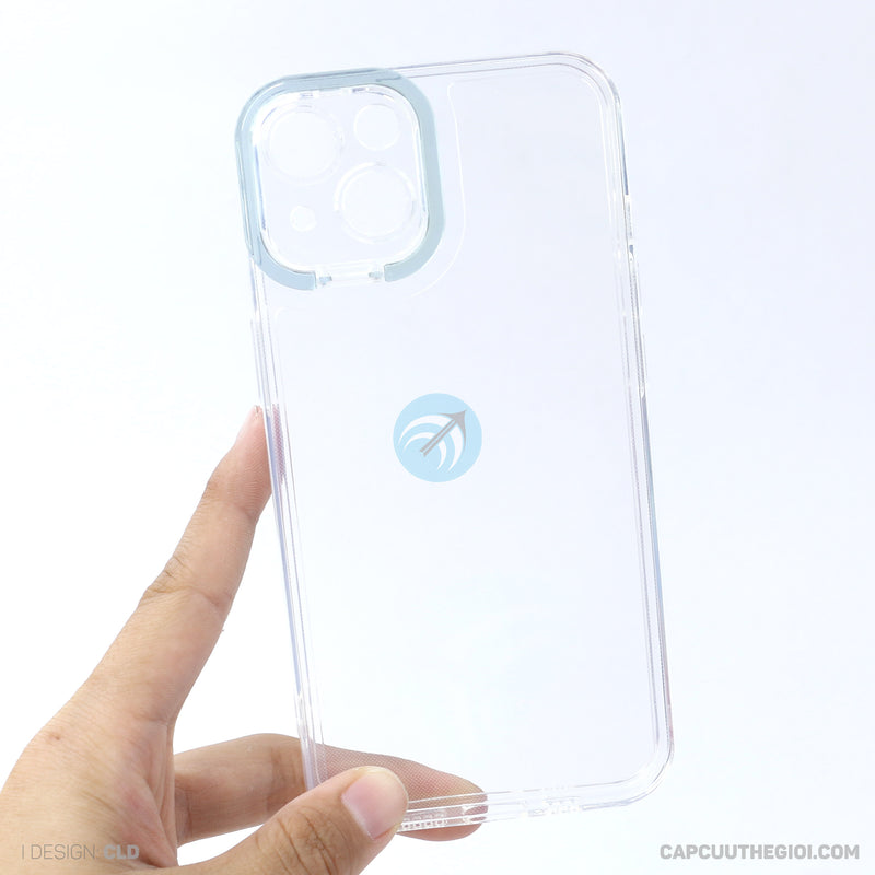 Ốp lưng IPHONE 13 6.1 trong viền camera màu xanh biển REALSKY