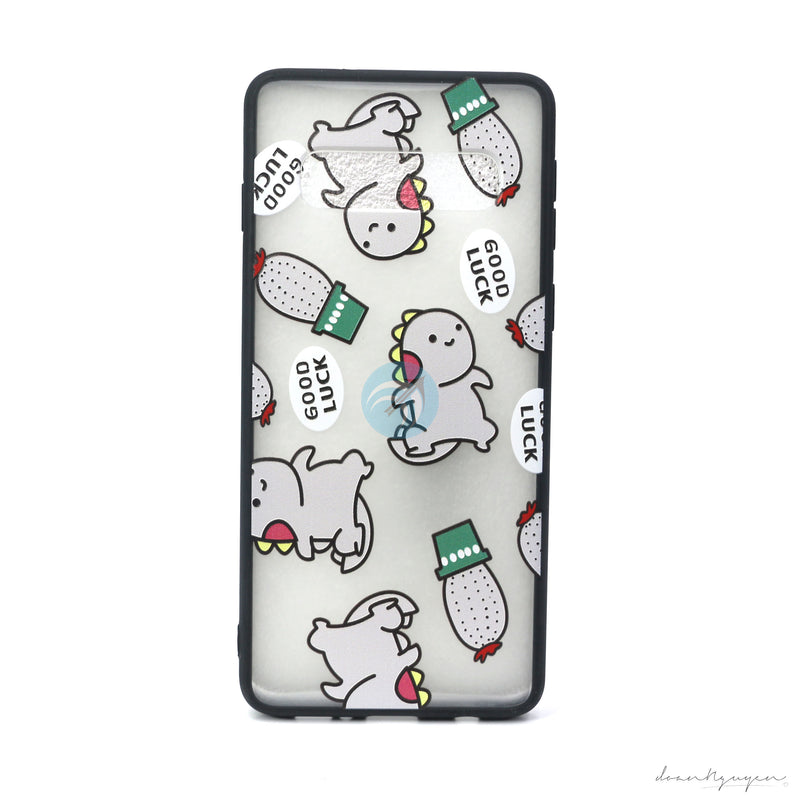 ỐP LƯNG ĐIỆN THOẠI SAMSUNG S10 NHÁM HÌNH VIỀN MÀU