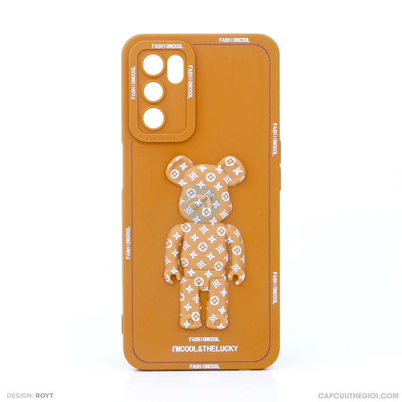 Ốp lưng OPPO A16 dẻo màu hình gấu nổi