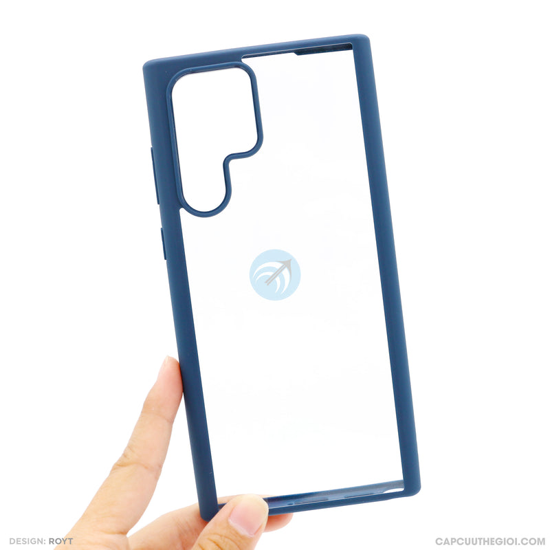 Ốp lưng SAMSUNG S22 ULTRAL lưng trong viền xanh LIKGUS