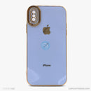 Ốp lưng IPHONE X/XS silicon màu viền si có táo