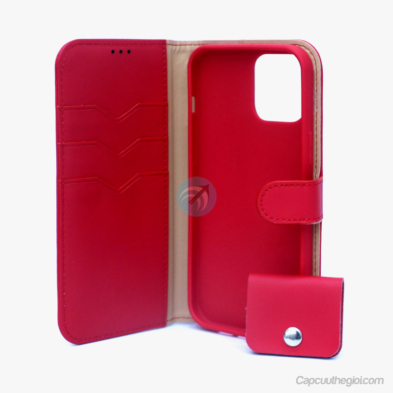 Bao da IPHONE 12 PRO MAX DUX DUCIS HIVO màu đỏ