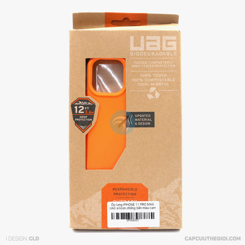 Ốp lưng IPHONE 11 PRO MAX UAG silicon chống bẩn màu cam