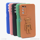 Ốp lưng OPPO A55 hình gấu nổi có giá đỡ silicon màu