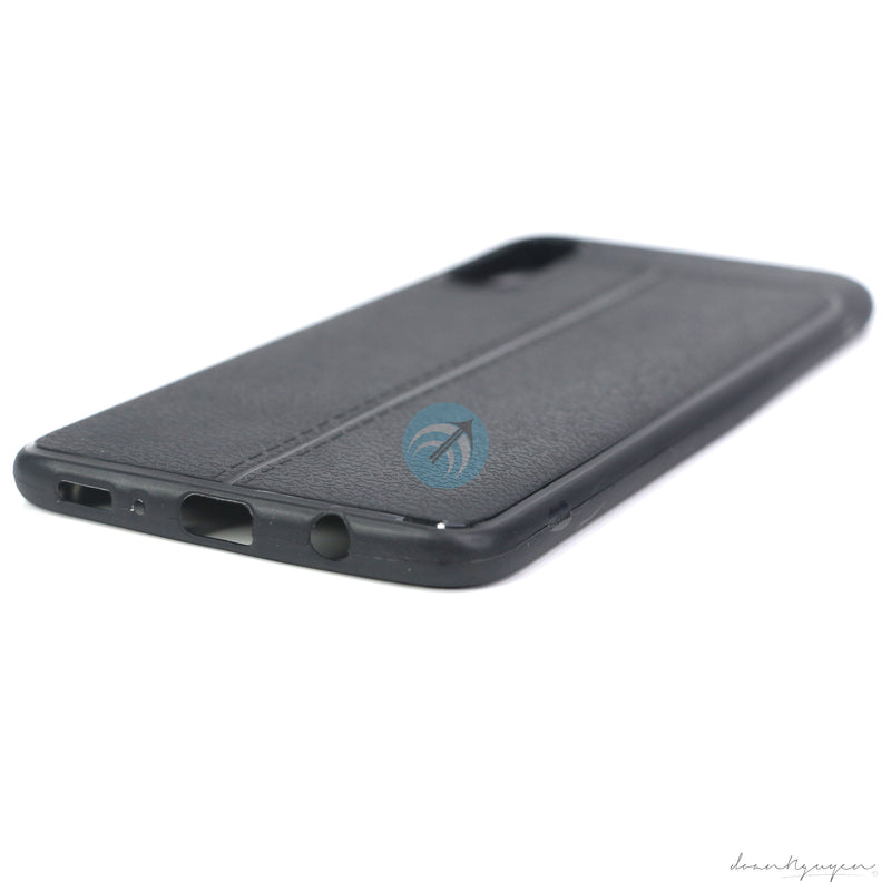 ỐP LƯNG DA ĐIỆN THOẠI SAMSUNG A70 AUTO DẺO ĐEN