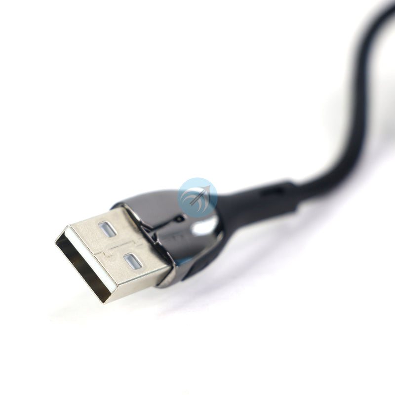 CÁP SẠC ĐIỆN THOẠI HOCO CÓ ĐÈN USB A TO MICRO ĐEN 1,2M (U89) BH03T