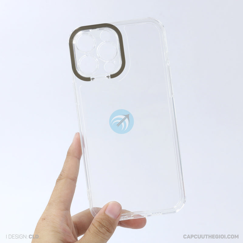 Ốp lưng IPHONE 13 PRO MAX trong viền camera màu đen REALSKY