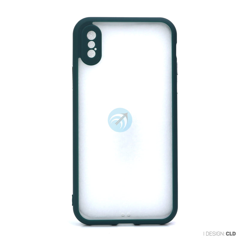 ỐP LƯNG ĐT IPHONE X/XS (NHÁM HÌNH VIỀN MÀU SPACE HỘP)