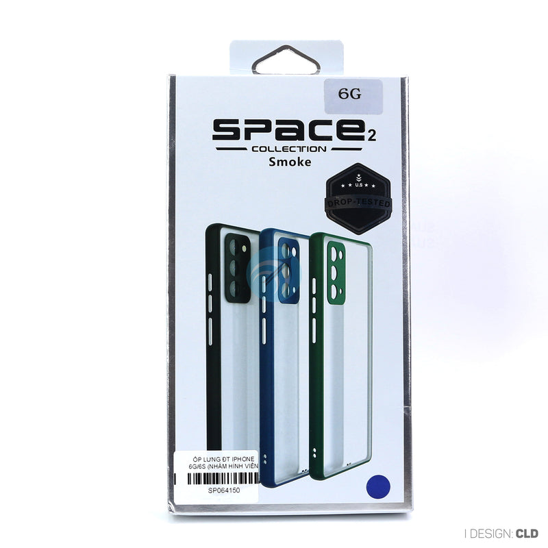 ỐP LƯNG ĐT IPHONE 6G/6S (NHÁM HÌNH VIỀN MÀU SPACE HỘP)