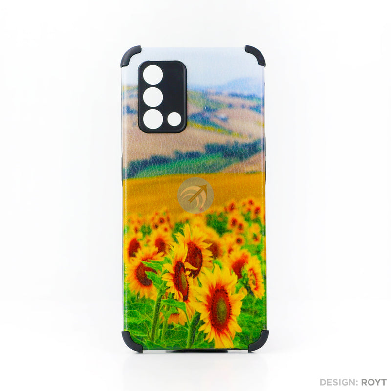 Ốp lưng OPPO A74 4G IMD da chống sốc hình hoa