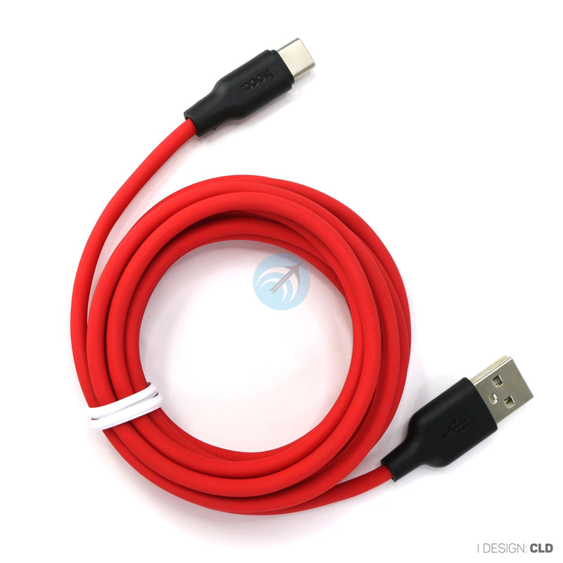 Cáp sạc usb A to type C 3A silicone 2 mét màu trắng HOCO X21 PLUS bh01t