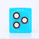 Bảo vệ camera màu xanh IPHONE 12 PRO MAX KUZOOM 3 mắt (TITAN ĐÍNH ĐÁ)