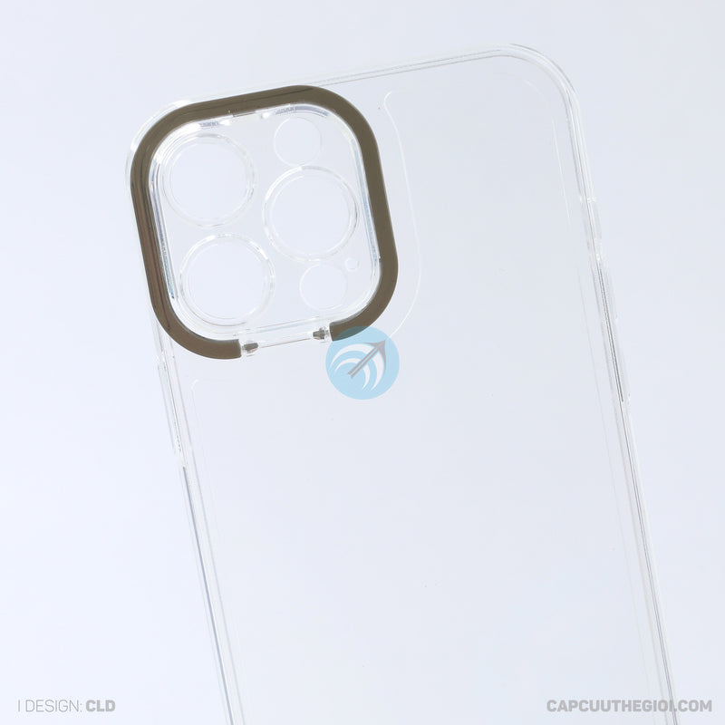 Ốp lưng IPHONE 13 PRO MAX trong viền camera màu đen REALSKY