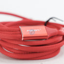 CÁP SẠC PISEN USB => ( MICRO, TYPE C, LIGHTNING) 1,5M 3A (AP08-1500) ĐỎ BH12T