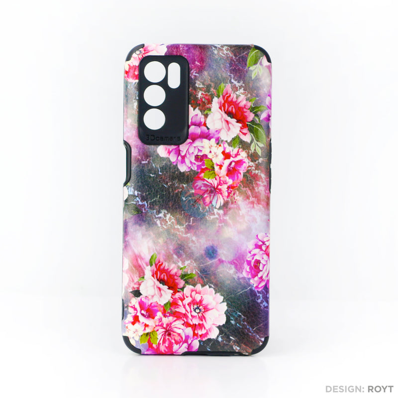 Ốp lưng OPPO A16 IMD da chống sốc hình hoa