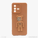 Ốp lưng VIVO V23 5G hình gấu nổi có giá đỡ silicon màu