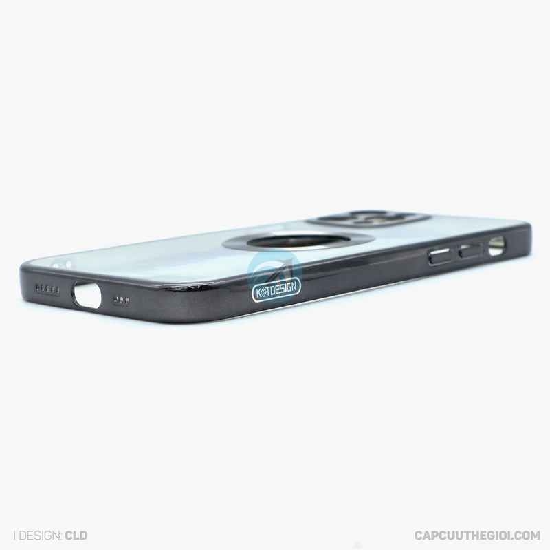 ỐP LƯNG IPHONE 12 PRO HỞ TÁO TRONG VIỀN MÀU XANH KST