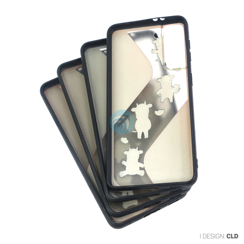 ỐP LƯNG ĐIỆN THOẠI SAMSUNG S21 NHÁM HÌNH VIỀN MÀU